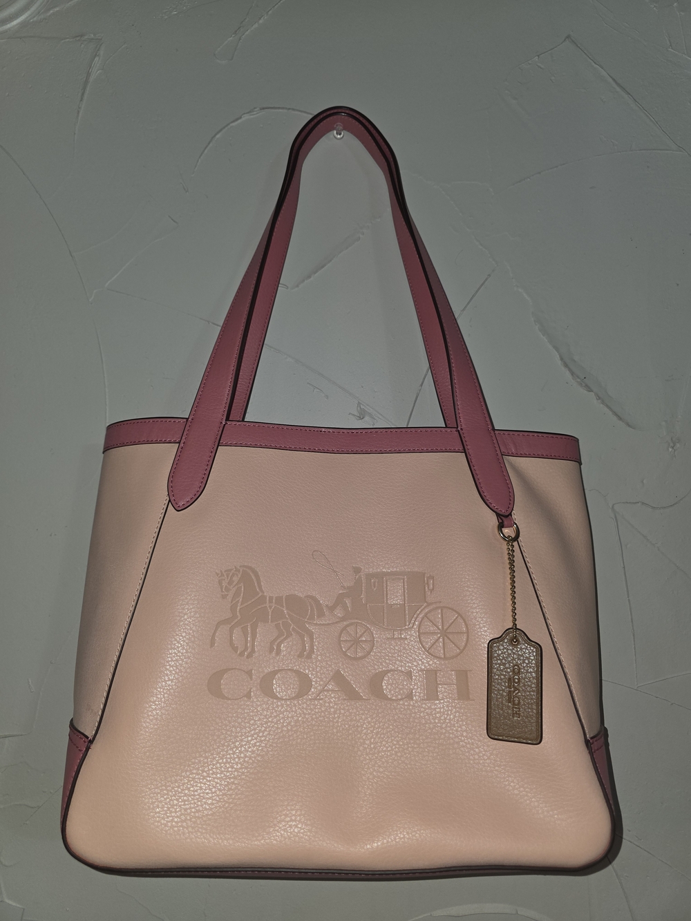 COACH Pink Two-Tone Tote 27